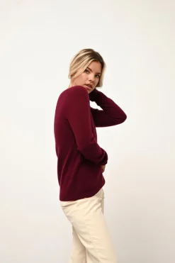 FIONA pull col bateau bordeaux