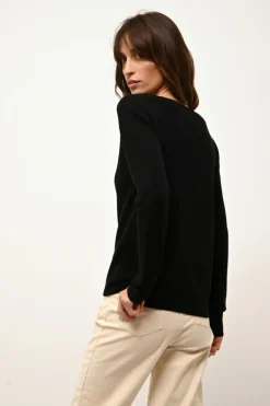 FIONA pull col bateau noir