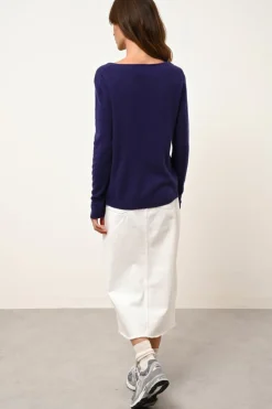 FIONA pull col bateau purple