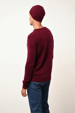 GABIN pull col rond bordeaux