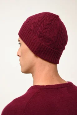 GABIN pull col rond bordeaux