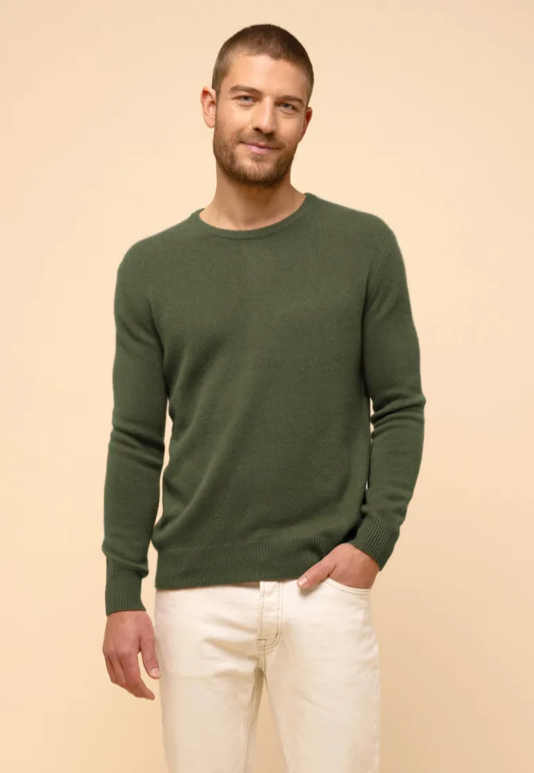 GABIN pull col rond kaki