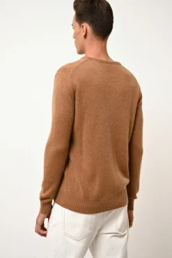 GABIN pull col rond noisette