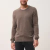 GABIN pull col rond taupe chiné