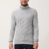 GOBA pull col roulé nuage chiné