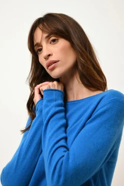 GRACE pull col bateau azur