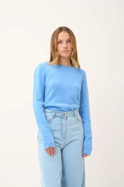 GRACE pull col bateau baby blue