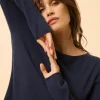 GRACE pull col bateau navy
