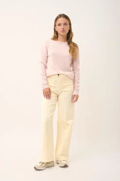 GRACE pull col bateau poudre