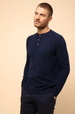 GUZMAN pull col tunisien navy