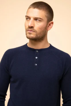 GUZMAN pull col tunisien navy