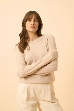 HELEN pull col rond nude