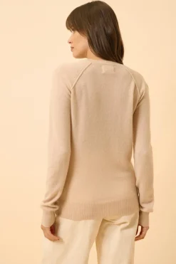 HELEN pull col rond nude