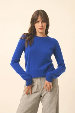 HELEN pull col rond outremer