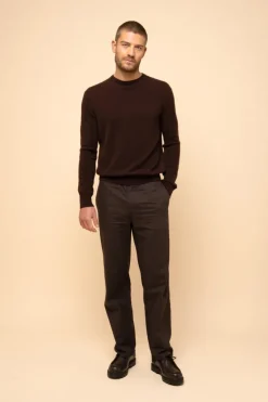 HOWARD pull col rond choco