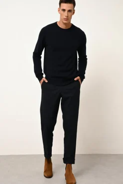 HOWARD pull col rond navy