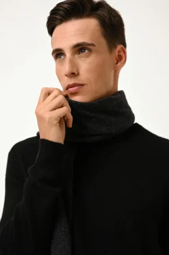 HOWARD pull col rond noir