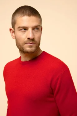 HOWARD pull col rond rouge