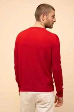 HOWARD pull col rond rouge