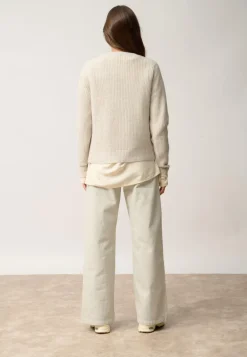 INAYA pull col rond gris perle chiné