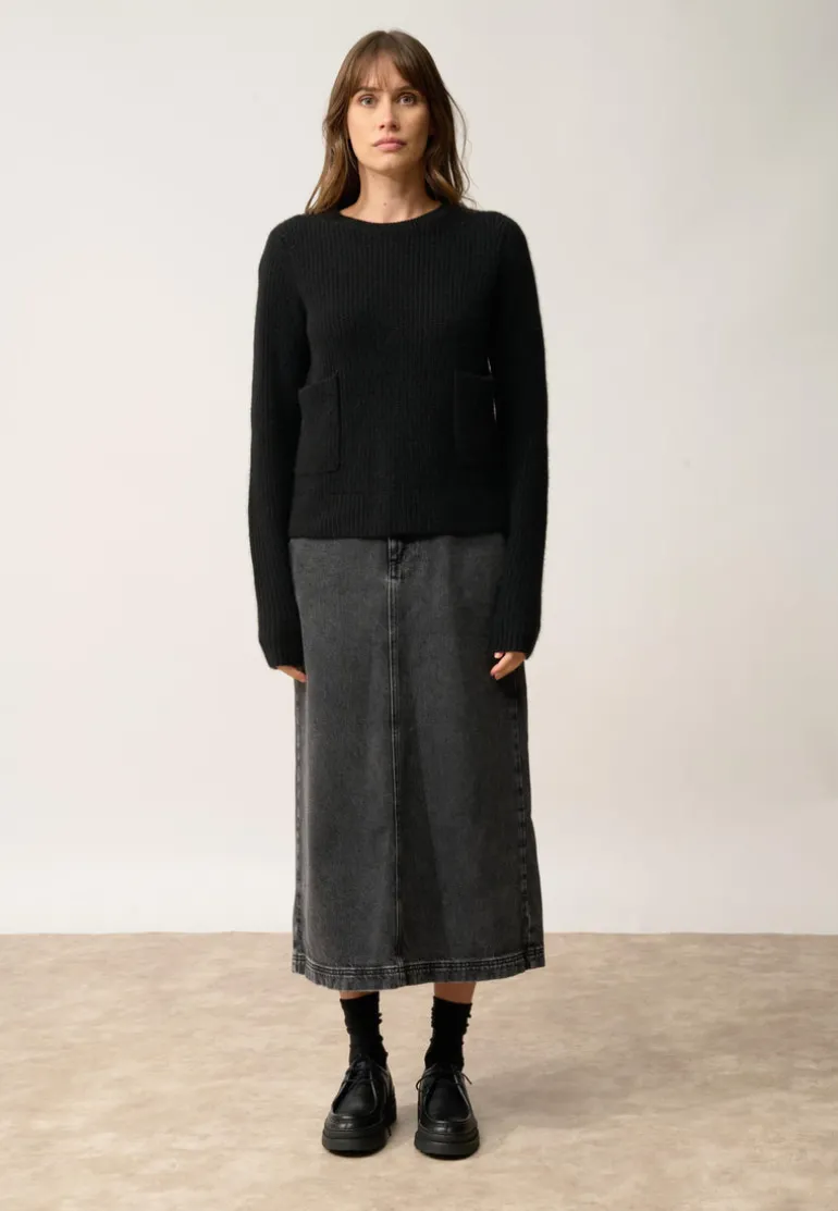 INAYA pull col rond noir