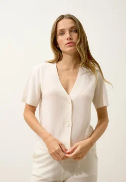 IRIS cardigan col v neige
