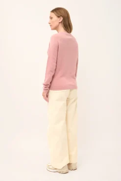 JANE pull col rond bois de rose
