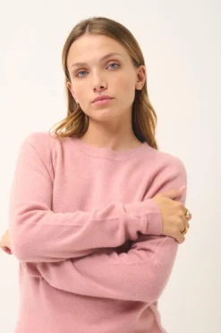 JANE pull col rond bois de rose