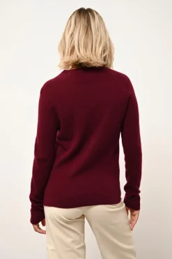 JANE pull col rond bordeaux