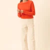 JANE pull col rond orange