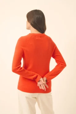 JANE pull col rond orange