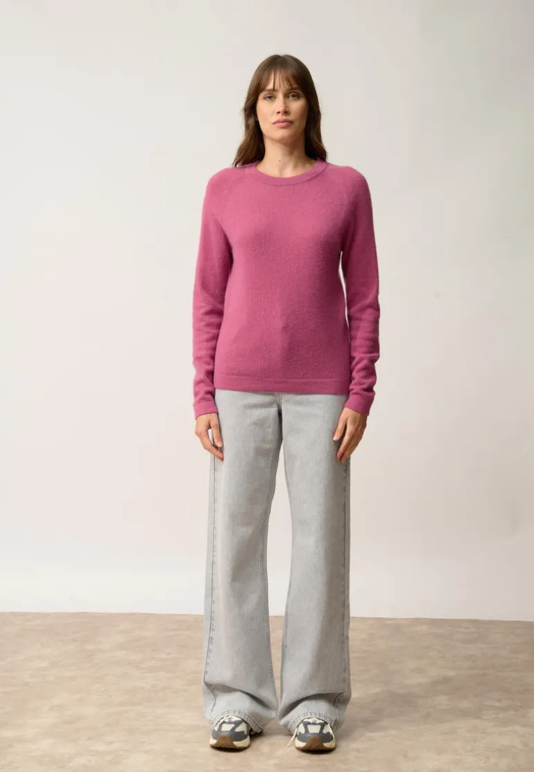 JANE pull col rond orchidée