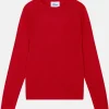 JANE pull col rond rouge