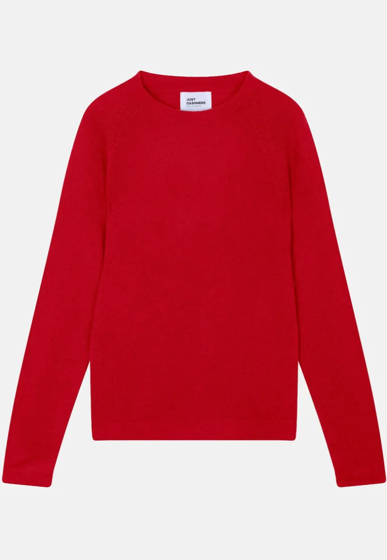 JANE pull col rond rouge
