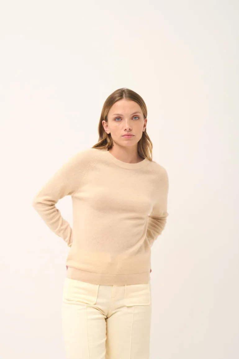 JANE pull col rond sable
