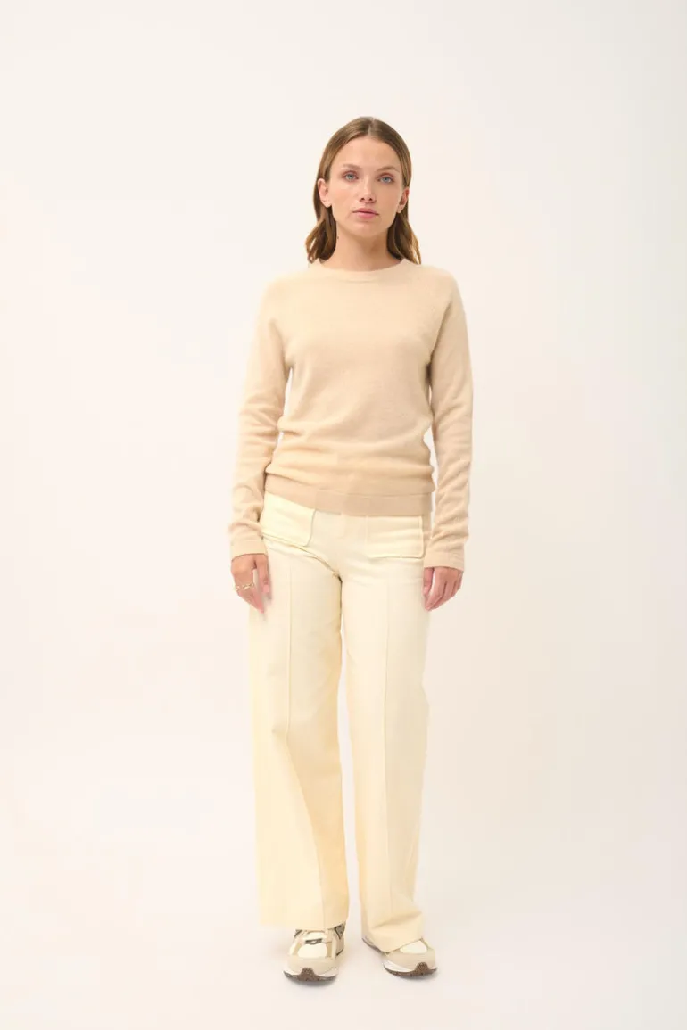 JANE pull col rond sable