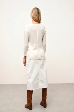 JANICE pull col rond ivoire