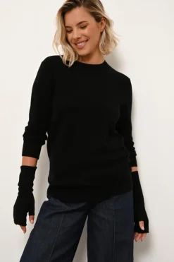 JANICE pull col rond noir