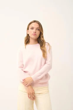 JANICE pull col rond poudre