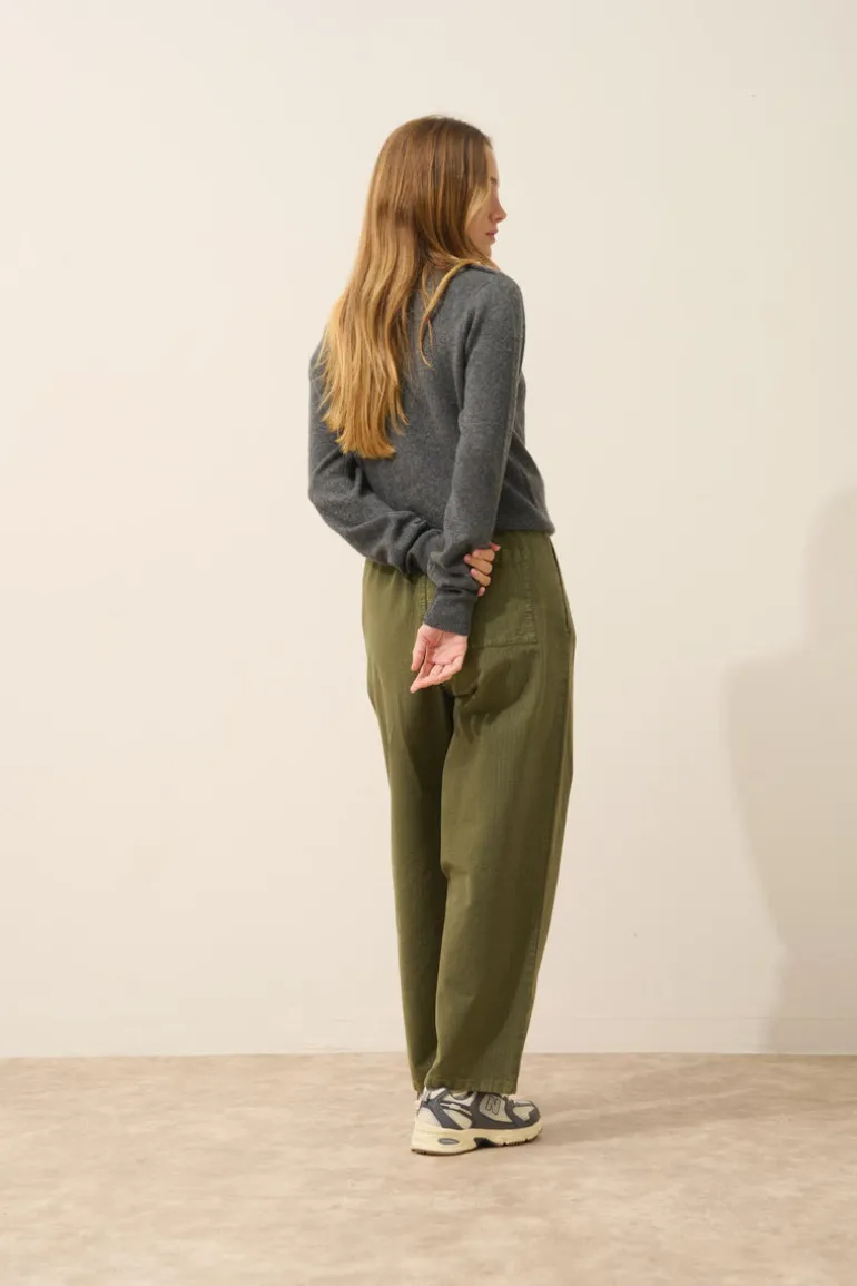 JEANNE pull col rond anthracite chiné