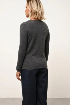 JOAN pull col v anthracite chiné