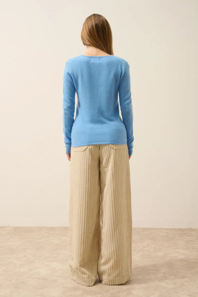 JOAN pull col v baby blue