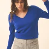 JOAN pull col v outremer