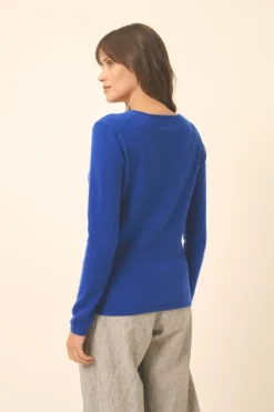 JOAN pull col v outremer