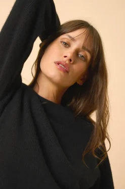 JONA pull col rond noir