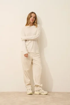 JOSPE pull col rond ivoire