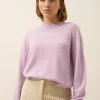 JOSPE pull col rond mauve chiné