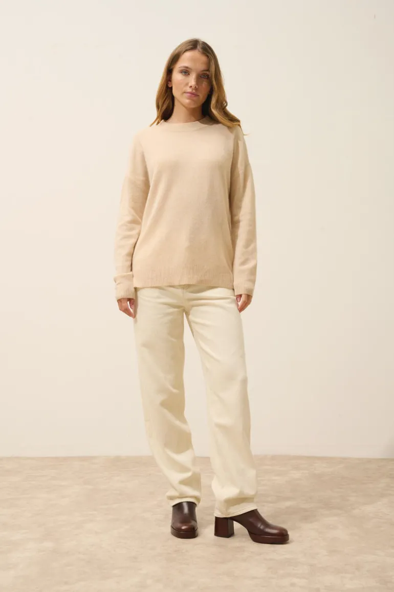 JOSPE pull col rond sable