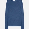 JOYCE pull col rond bleu denim