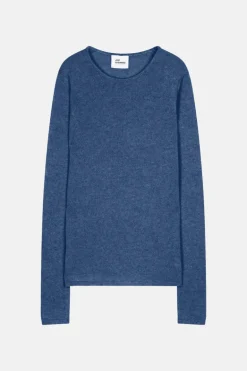 JOYCE pull col rond bleu denim